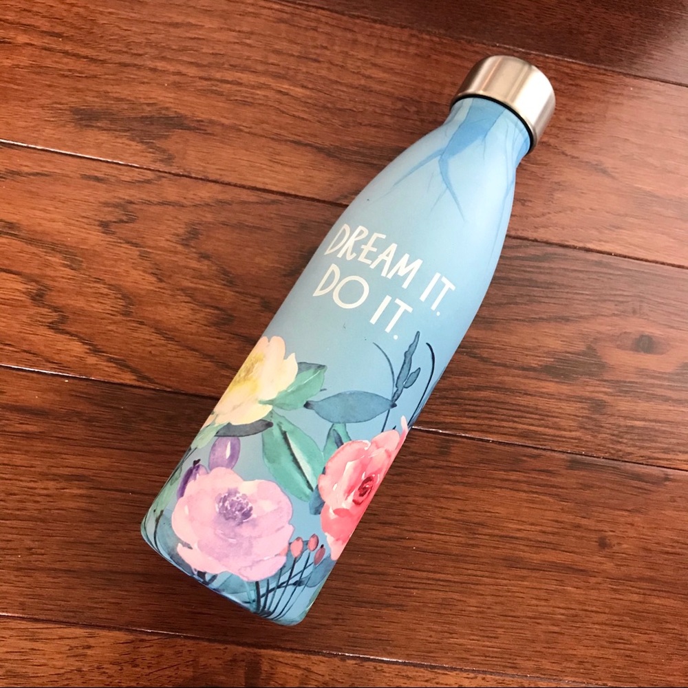 Watercolor 🌼 Dream It Do It Metal Water Bottle
